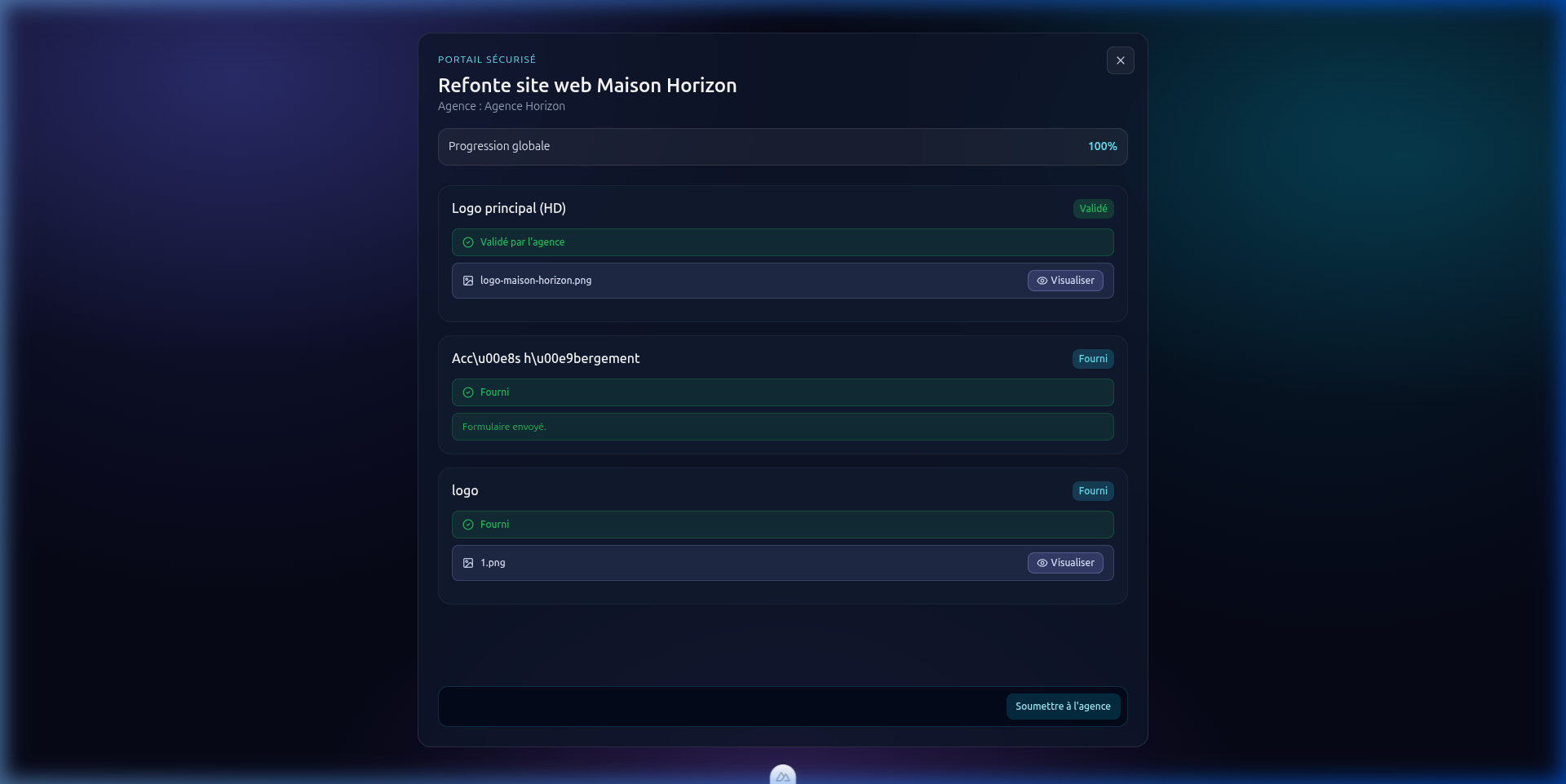 Client Portal Mockup